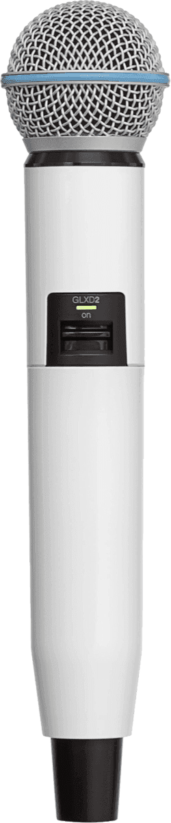 --- DISCONTINUE ---Shure WA723-WHT - corps emetteur GLXD2-SM58/beta58a Blanc