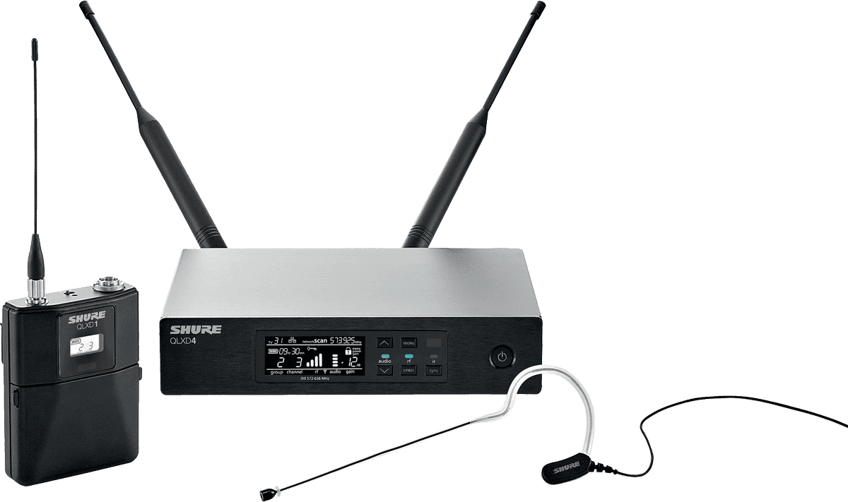 Shure QLXD14-153B-K51 - syst hf simple tour d'oreille mx153 noir