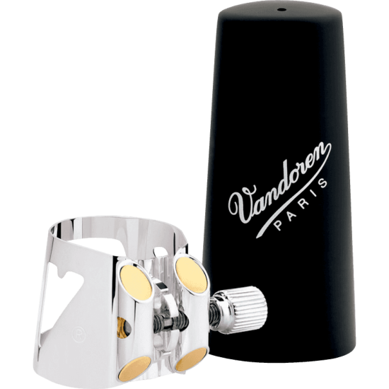 Vandoren Optimum LC01P Ligature avec couvre-bec plastique pour clarinette Sib